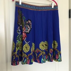 Blue Floral Women's Skirt